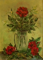 07 Rose rosse - olio su tela